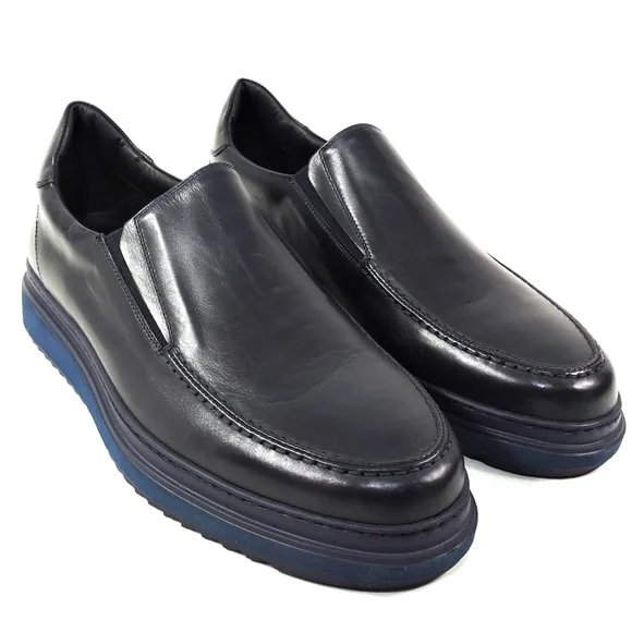 ALBERTO CICCIOLI ?? MEN\'S NAVY BLUE SOFT LEATHER COMFORT OXFORD SHOES Alberto Ciccioli | Shoes | Alberto Ciccioli Mens Navy Blue  main image 2